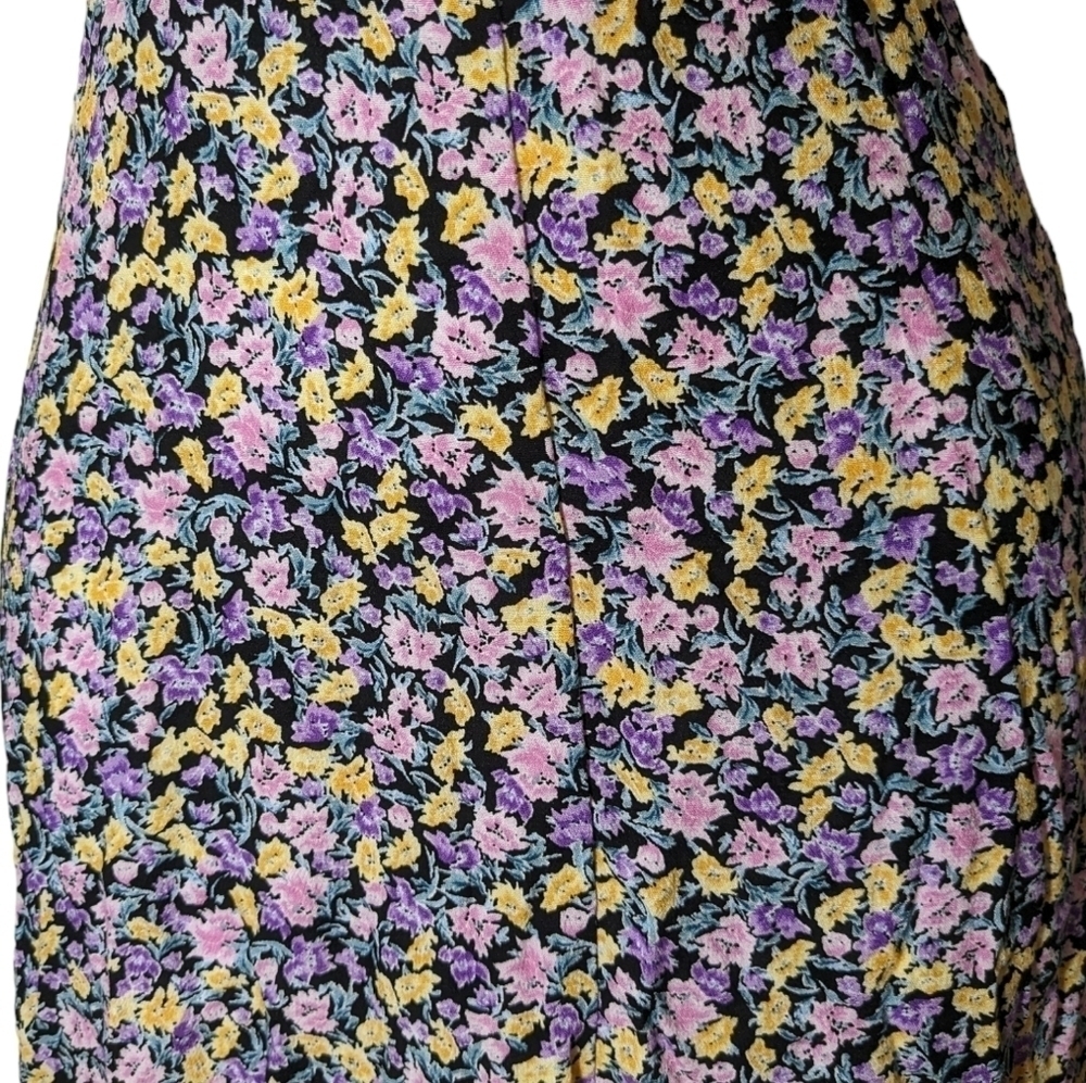 REWIND Purple Blue Aqua Sky Floral Off Shoulder High Low Unique Dress Summer - Picture 5 of 11